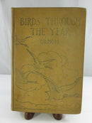 Birds Through the Year by Gilmore Hardcover Book with Bird Illustrations and Cut-Out Bird Images on Pages 125 and 227