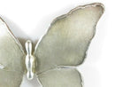 Huge Unsigned Artisan Sterling Silver Eclectic Butterfly Scarf Slide Pendant