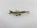 3D Sterling Silver 747 Passenger Airliner Sterling Silver Charm Pendant