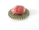A Rare Miyamoto Shoto Scarab Brooch Pendant in Red Circa 1965