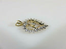 10K Gold MOM Heart Pendant with White Gold Accents & Moissanite Chip