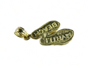 14K Yellow Gold Myrtle Beach Flip Flop Pendant, Solid 1.3 g