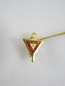 Vintage Junior Jr Ymca Hi-Y Fraternal Pin Gold Gilt With Enameling Letter L