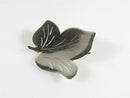 Artisan Signed Handmade Sterling Silver Leaf Pin Brooch 1 3/8 x 1 7/16 5.6gr