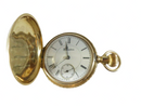 14K Gold 1888 Victorian Size 6S Hampden Hunter Cased Pocket Watch