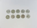 Lot of 10 US Roosevelt Silver Dimes 90% Silver Mixed Mint Marks 90% Collection Circulated