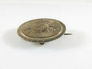 Antique Pinchbeck style Oval Vanity Brooch with Pendant Loop