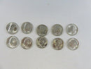 Set of 10 US Roosevelt Silver Dimes 90% Silver 90% Lot Mixed Conditions Coins Collection 90% Circulated Mint Piece