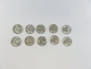 Lot of 10 US Roosevelt Silver Dimes 90% Silver Mixed Mint Marks 90% silver dimes US silver coins Roosevelt dimes lot