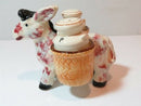 Vintage Unique Pack Mule Water Urns Hand Painted Salt Pepper Shaker Set SP89