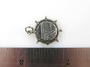 Vintage Sterling Silver Niagara Falls Ships Wheel Travel Charm Pendant
