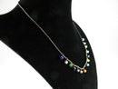 16" TL Sterling Silver Boho Bead & Multicolored Ball Enhancer Necklace