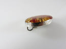 Vintage Pressed Flower Pendant Brooch Red in Red Oval Sterling Silver T-O Signed