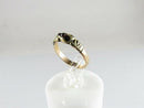 Victorian Child’s Ring Size 2 in Unmarked Gold or Gold-Filled with Garnet; Two Stones Intact, One Missing