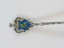 800 Silver Hand Painted Enamel Portrait Queen Wilhelmina Netherlands Spoon 5"
