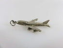 3D Sterling Silver 747 Passenger Airliner Sterling Silver Charm Pendant