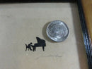 Miniature Silhouette of Piano Player Paderewski Baroness Eveline Maydell c1940