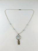 Liquid Silver Dream Weaver 18.5" Turquoise Necklace Sterling Silver