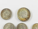 11 x WW2 Silver Netherlands Love Token Coin Charms 10 Cents & 1 x 25 Cents