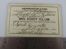 1929 Big Eddy Club N.N. Rice, Bland Rice, Lloyd P Oliver Membership Card