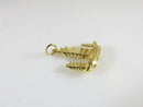 14K Gold Chinese Style Sail Boat Pendant Charm