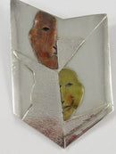 Large 1986 Opera Theatre Performing Arts Mask Pin Sterling Silver by GMS