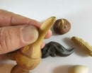 8 Exquisite Chinese Yixing Zisha Pottery Nuts Walnut, Peanut, Water Caltrop, Etc