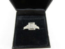 10K White Gold Diamond Illusion Fashion Engagement Ring Size 7.75