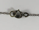 Art Deco Style 15 3/4" Sterling Necklace with 6 Round Faceted Blue Crystals