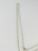 Unusual Sterling Band Pendant With Sterling Chain Band Student Gift Vintage