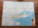1965-66 Sunoco N.Y. Worlds Fair Metro New York State Original Map Art
