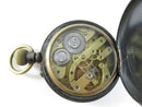Antique Salesman Sample Acier Garanti Swiss Made Gunmetal Open Faced Pocket Watc