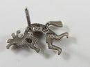 Petite Sterling Silver Kokopelli Post Back Earrings Southwestern Style