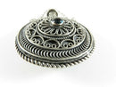 Old Palestine Sterling Round Perfume Scent Flask Fancy Chatelaine Perfume Bottle