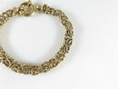 Byzantine Chainmail Gold Washed Sterling Silver 7 3/4" Long Chunky Bracelet