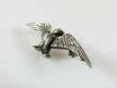 Patriotic Eagle Pin Spread Wings Vintage Sterling Silver Lapel Pin Mid Century