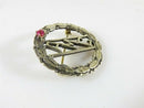 Neat Vintage AMC Sterling Silver with Synthetic Ruby Lapel Pocket Scarf Pin