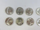 Group of 10 US Roosevelt Silver Dimes 90% Silver Lot 8 90% silver coins US silver dimes Roosevelt dimes lot used