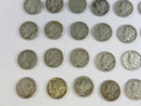 Lot of 50 Mercury Silver Dimes 90% Silver Mixed 1940s Dates Circulated Coins 90% silver coins 1940s silver dimes