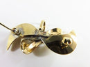 Vintage Mid Century A&Z Gold Filled Ribbon Form Watch Brooch