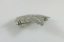 Vintage Maple Leaf Brooch Pin Nice Acid Washed Style Textured Sterling Silver