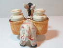 Vintage Unique Pack Mule Water Urns Hand Painted Salt Pepper Shaker Set SP89