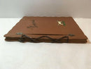 1940's "My Scrap Book" 10"x12" Leather Wrapped Spine Faux Wood Covers