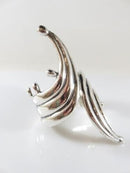 Alfredo Villasana Modernist Hinged Cuff Clamper Bracelet 925 Taxco Mexico