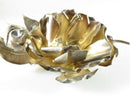 Vintage Taxco .999 Silver Hand-Worked Flower Brooch, Sculpted Petals & Leaves, 4" × 2¼", Unpolished (Repair)