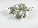 Curtis Creations Brushed & Polished Sterling Silver Leaf Brooch