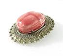 A Rare Miyamoto Shoto Scarab Brooch Pendant in Red Circa 1965