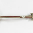 Vintage 800 Silver Spoon Hand Painted Enamel Genova E Piazza Aquaverde