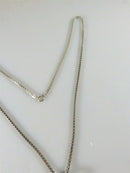 Vintage Beaded Cross 3" x 2" with 24" Box Chain House of Bangles Sterling