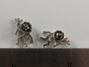 Petite Sterling Silver Kokopelli Post Back Earrings Southwestern Style
